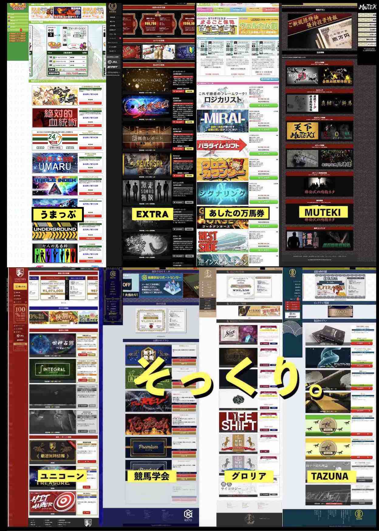 うまっぷという競馬予想サイトにそっくりなサイト